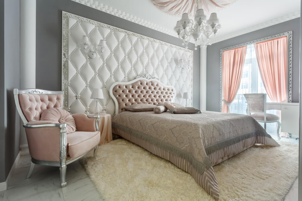 tufted feature wall ideas for bedroom