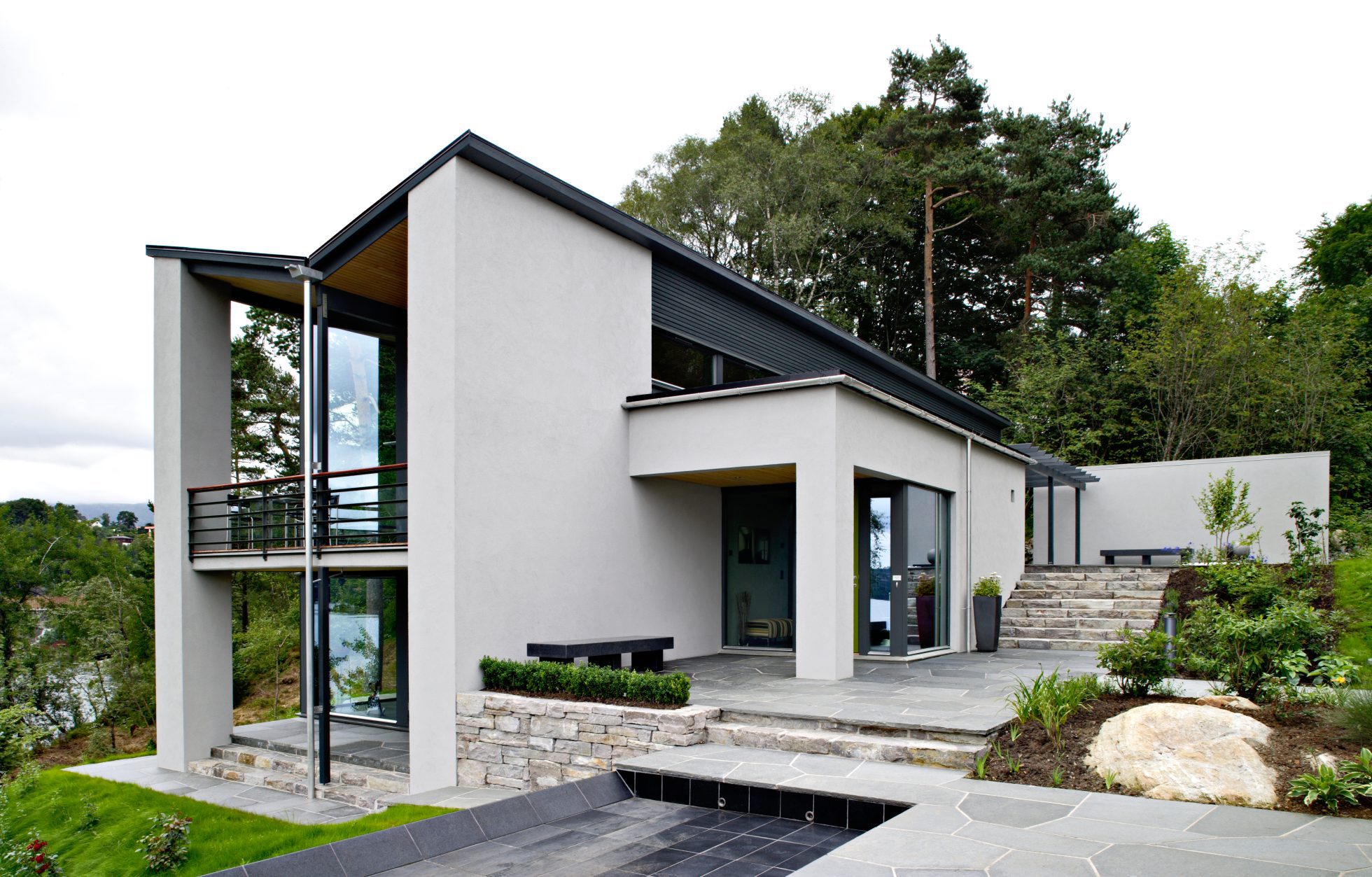modern home facade