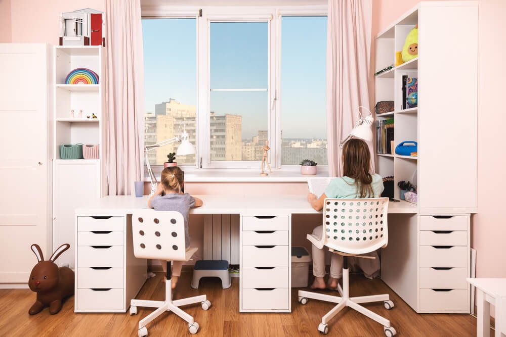 study room design for two kids