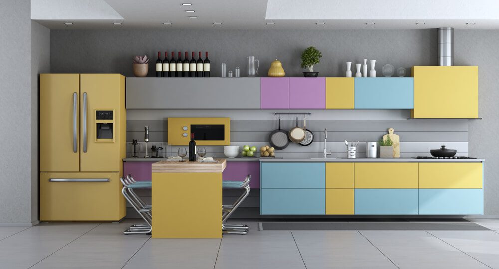 kitchen triadic colour
