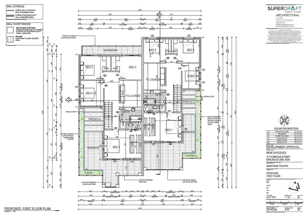 Australian house plan of a duplex