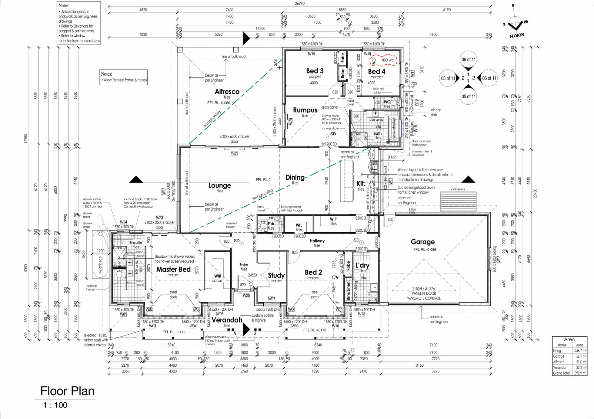 Australian house plan of an acreage home