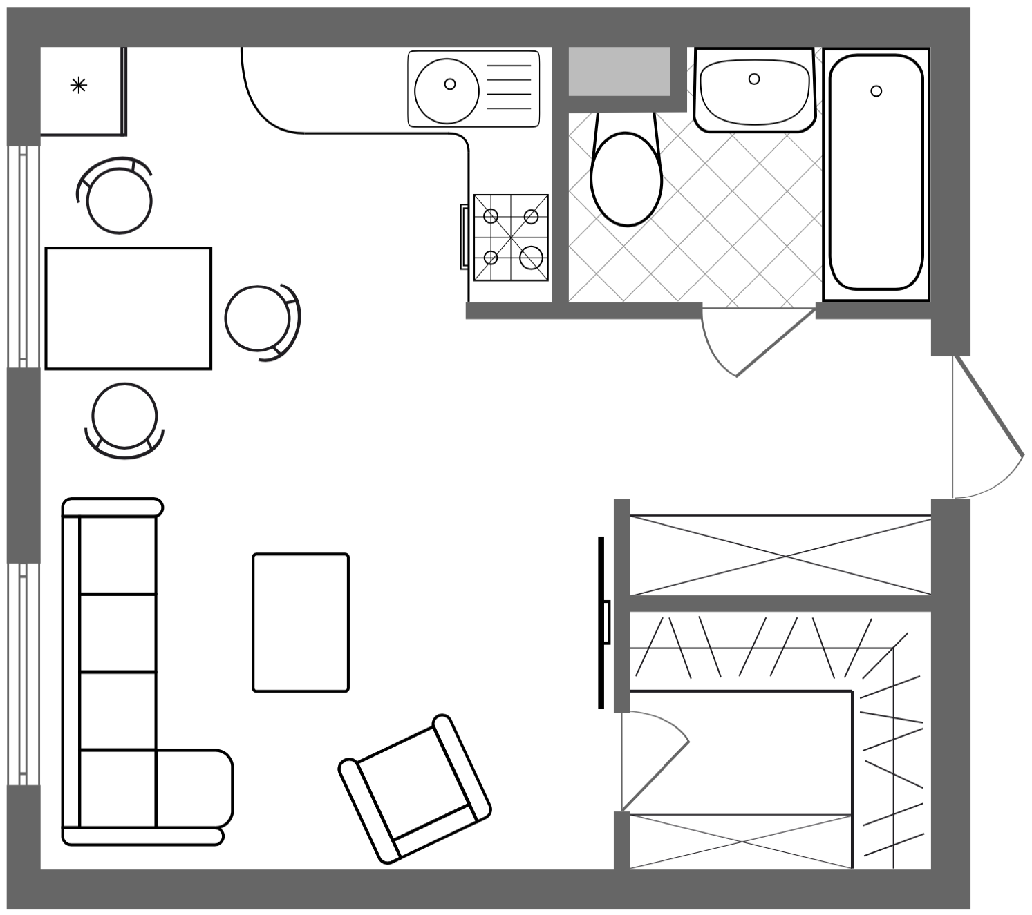 Australian house plan and open plan design of a tiny home