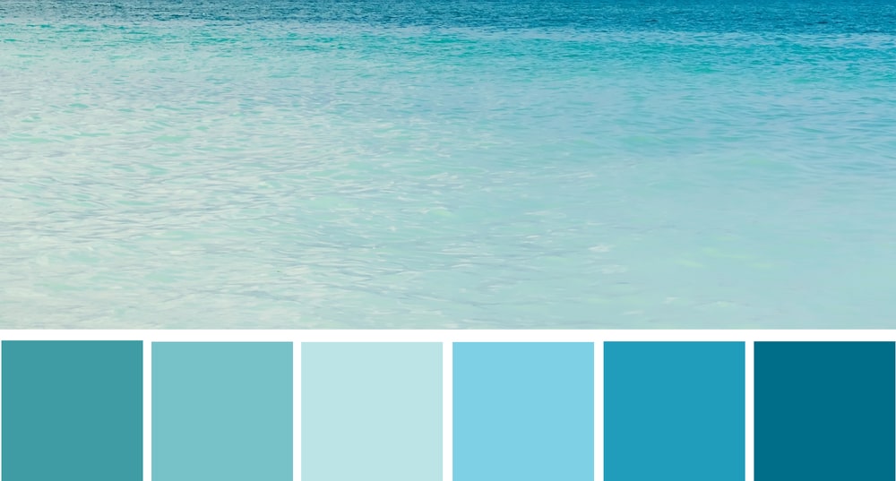 colour palette of the sea