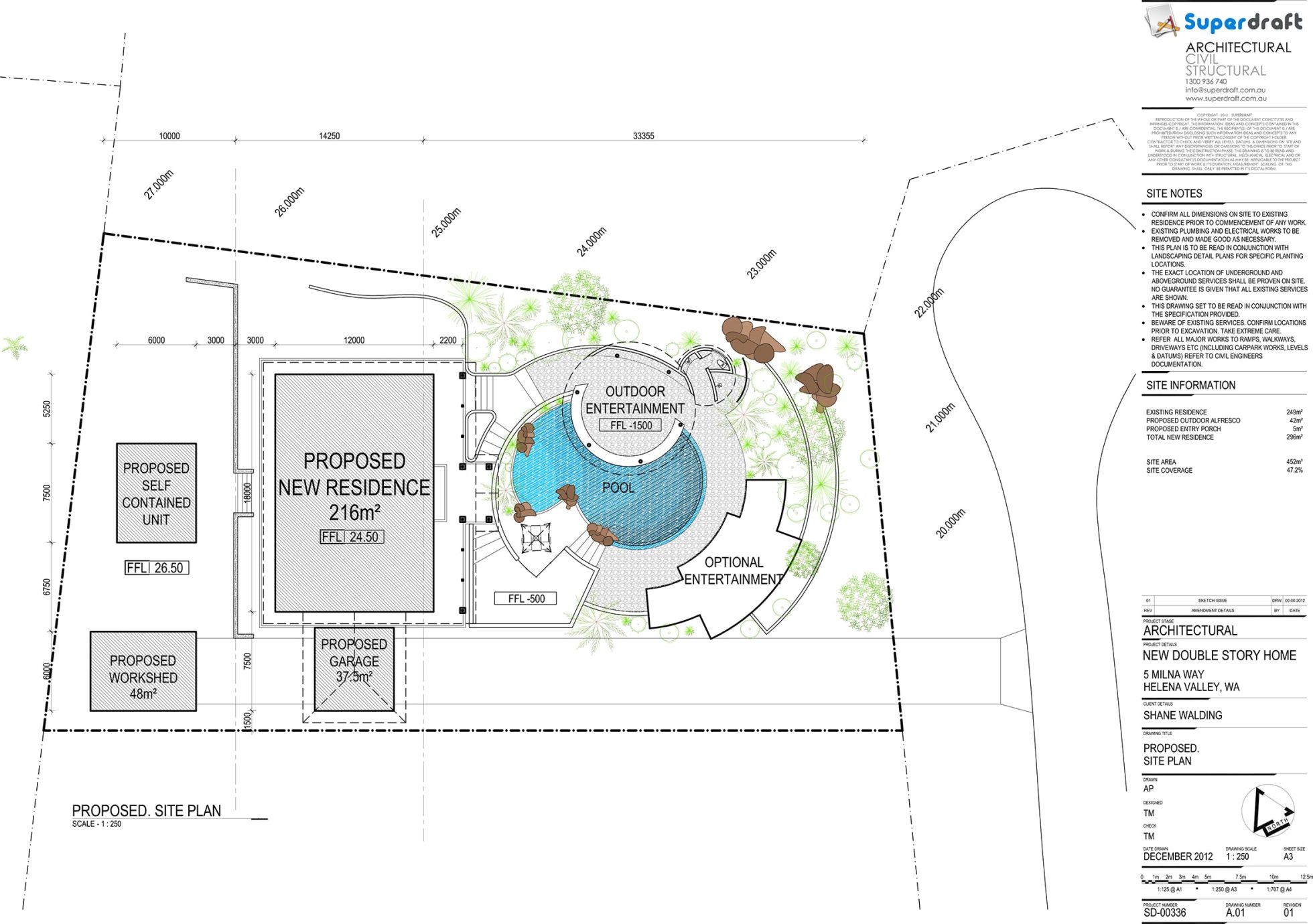 site plan for a terraced house in helena valley