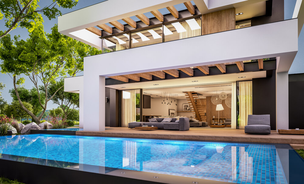 outdoor space in the pool area