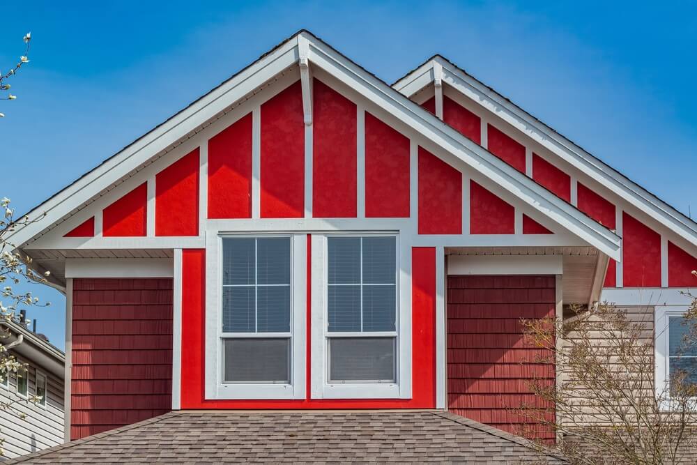 bright red exterior paint