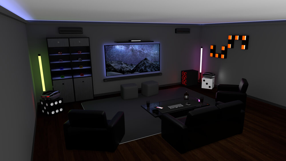 gaming room home theatre