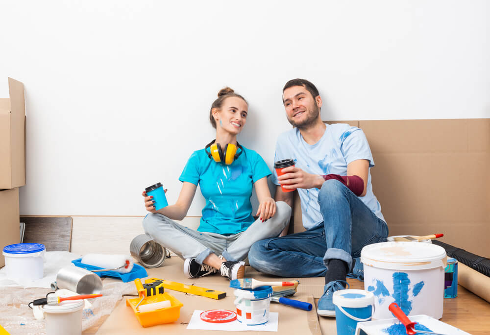 couple planning home renovation checklist