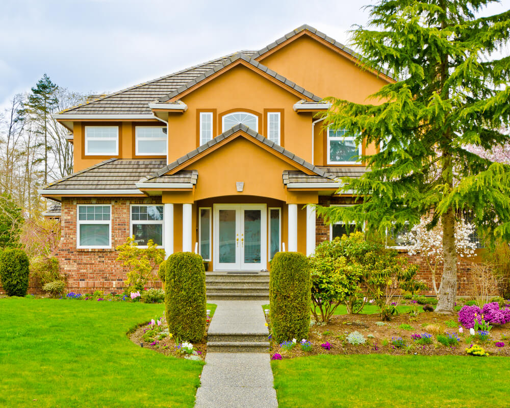 best exterior house colours: mustard yellow