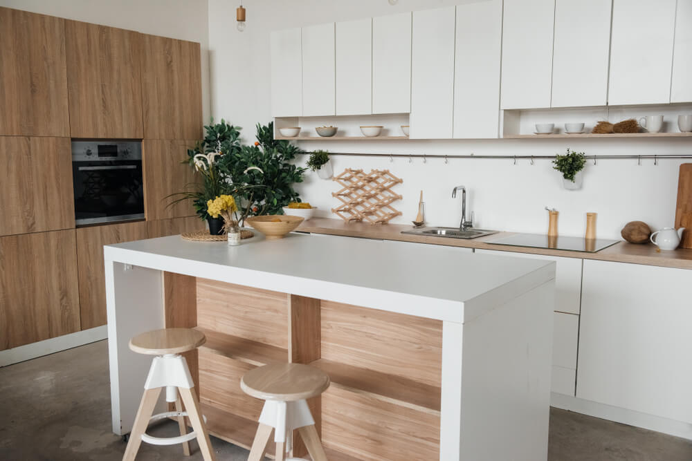 stylish and minimalist Scandi kitchen